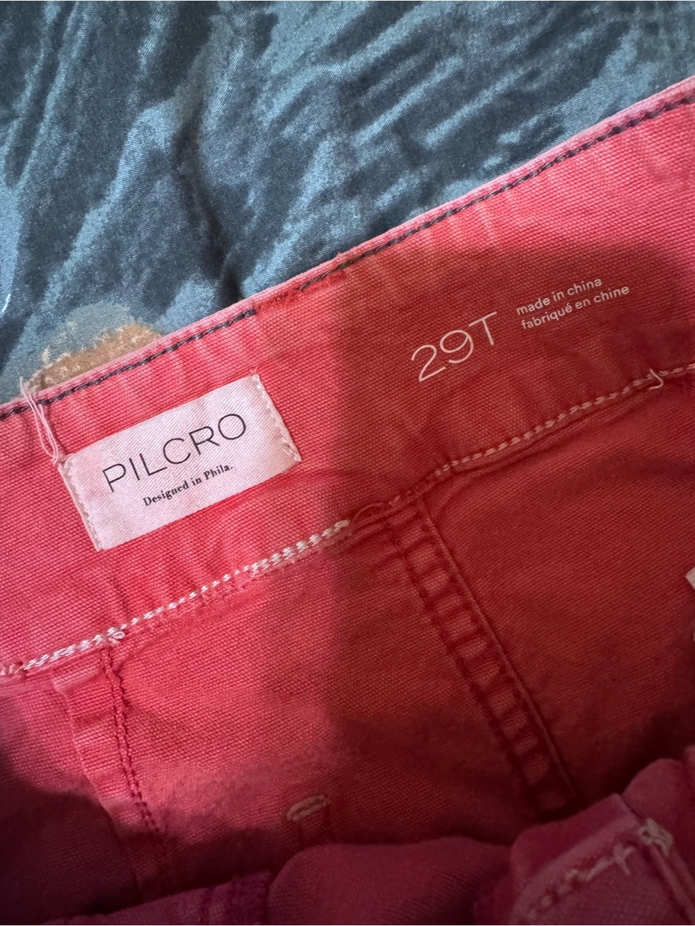 Pilcro High-Rise Wide-Leg Jeans in red - Picture 6 of 7